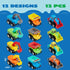JOYIN 12-Piece Mini Construction Car Set, Plastic Non-Riding Toy Vehicle for Imaginative Play and Parties