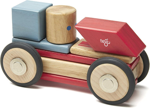 Tegu Daredevil Magnetic Wooden Block Set - 12 Pieces for Ages 1-99