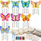 16 Pack Butterfly Wind Chime Kits for Kids, Make Your Own Wooden DIY Butterfly Crafts for Summer Party Decorations