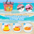 Wowlyntoy 2 2 Set Summer 3-10 Beach Sand Toys for Kids with Collapsible Beach Sand Buckets, Big Size Sand Molds, Mesh