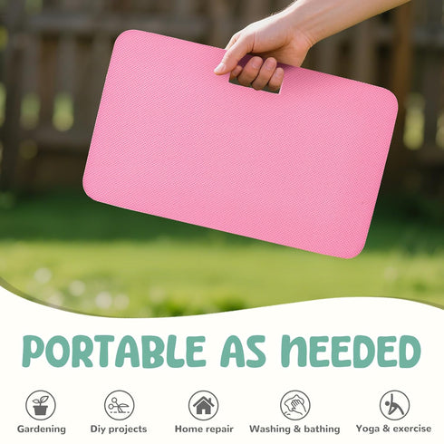 LAUJIA Pink Foldable Baby Bathtub with Cushion & Kneeling Pad, Large Infant Bath Tub with Thermometer & Support Pillow
