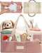 Baby Diaper Caddy Organizer with Portable Changing Mat - Teddy Fleece Diaper