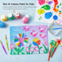 Set, 53 14 (2 oz), Shuttle Art Washable Finger Paint PCS with Colors fl Paint Brushes, Sponge, Palette, Non-Toxic