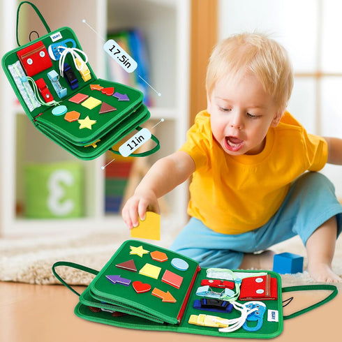 Esjay Toddler Busy Board Montessori Toys for Boys and Girls, Sensory Book Educational Activities for Learning Fine