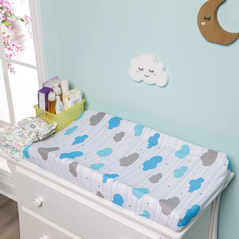 2 Pack 100% EVERYDAY KIDS Baby Changing Pad Covers for Baby Boy Fits Most Changing Table Pads; Cotton Jersey Knit