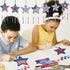Sheroll 30 Pack 4th of July Wind Chime Kit for Kids, DIY Craft for Patriotic Star Wooden Decorations