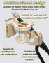 UIVXXUD 3-in-1 Stroller Cup Holder, Baby Stroller Accessories with Bottle Holder, Phone Mount, and Drink Caddy
