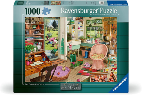 Ravensburger My Haven No.8: The Garden Shed - 1000-Piece Jigsaw Puzzle for All Ages | Handcrafted in Germany | Perfect Interlocking Fit | A Relaxing Gardening Scene