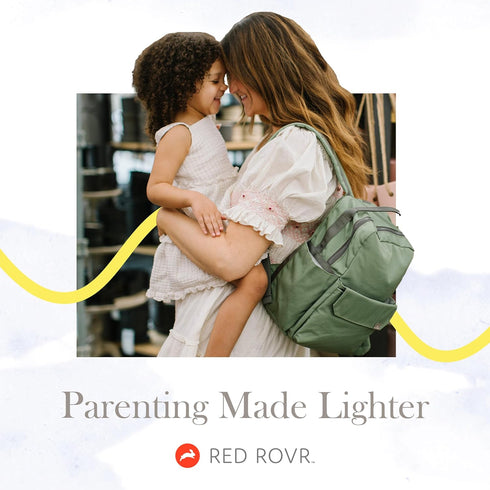1 LB Backpack 11 RED ROVR Roo Lightweight Diaper Bag | organizational pockets| Durable & Water-Resistant (Mauve)