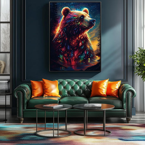 1000 27.5 19.7 inch MINIWAN Piece Puzzles for Adults, Colorful Brown Bear Puzzle for Adults, Hard Challenge Art Jigsaw