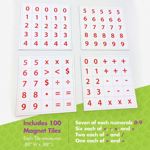 Dowling Magnets Set of 100 Magnetic Numerals (.88 inch diameter)