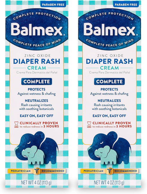 Chattem Balmex Diaper Rash Cream 4 Oz. 2 Pack