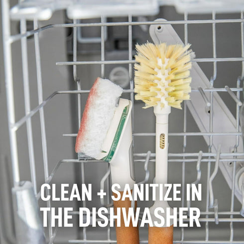 Set 2 Scotch-Brite Greener Clean Bottle & Straw Brush with Replaceable Bottle Brush Heads