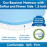 33"x20" Pro Goleem Baby Bassinet Mattress Pad Oval, Waterproof Soft Cover Gel Memory Foam, Dual Side Cradle Mattress