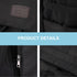 HAMPPLIES Backpack Diaper Bag for Moms with Drawstring Closure, Black Diaper Bag with Wet and Dry Separation, Large