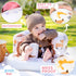 3-36 Inflatable Chair for Baby with Safety Harness, Built-in Pump & Non-Slip Base Infant Sit Up Seat for Months