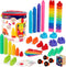 Battat Education – Locbloc Counting Blocks – Building Blocks for Toddlers – Learning Stacking Blocks (107 Pcs)