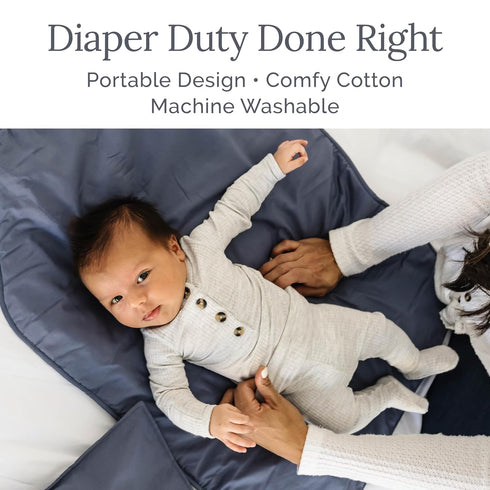 Natemia Portable Diaper Changing Pad - Rollable, Portable Changing Pad for Diaper Bag & Travel - Oeko-TEX Cotton