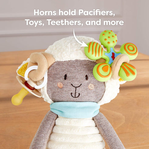 Woolbert Set 0 HABA The Ram Lovey - Stuffed Animals for Babies, Pacifier Clips, Sensory Toys & Baby Teething Toys Ideal