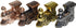 Set 4 Regal Games - Mexican Train Domino Replacement Metal Marker Trains - for Mexican Train Domino Game - Gold, White