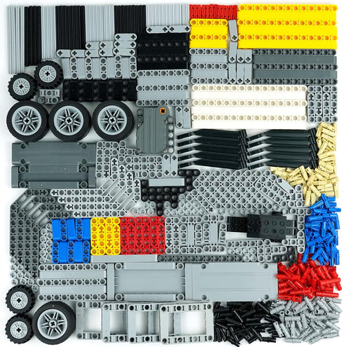 544PCS Engine Pullback Motor Kit, Technical Parts Set, Extra Replacement Beams, Car Tire Wheel Axles, Bulk