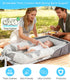 0-12 Baby Lounger, Portable Foldable Travel Lounger for Newborn Month, Washable Lightweight Infant Nest with Canopy