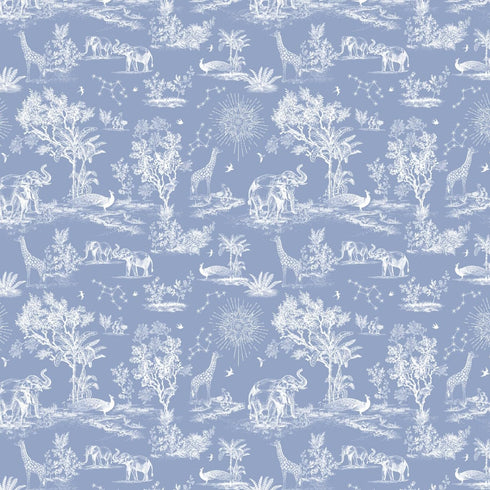 6m-3T BapronBaby Flutter Savanna Blue Bapron - No Neck Tie Safer Bib for Baby & Toddler - Soft Waterproof Stain
