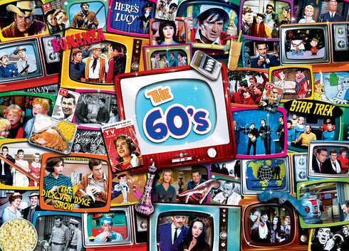 MasterPieces 1000 Piece Jigsaw Puzzle - 60's Television Shows - 19.25"x26.75" for Adults, Family, or Youth