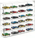 JUESHA Acrylic Display Case for Hot Wheels Storage 1/64 Scale, 6 Levels 24