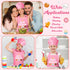 2Pcs Set, R HORSE Kid Apron And Chef Hat Adjustable Children Pink Baker Kitchen Apron, Dress up Role Play Chef Toy