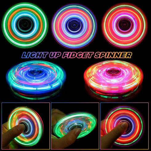 12 Packs 4-8-12, Gigilli Fidget Spinners for Kids Adults, Light up Party Favors Goodie Bags Easter Basket Stuffers