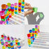 Rainbow Acrylic Gem Cubes Blocks - 40-Pcs Educational Sensory Training Crystal Toys for Color Learning
