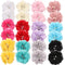 inSowni 2" Alligator Hair Clips - Barrettes with Chiffon Flower Bow and Rhinestone Pearl for Baby Girl