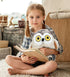 8 Inch DolliBu Plush Owl Stuffed Animal - Soft Plush Huggable Brown Owl, Adorable Playtime Owl Plush Toy, Cute Forest