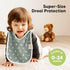 8-Pack KeaBabies Bibs for Baby Girl, Boy - Pullover Large Baby Bibs for Drooling and Teething Infant, Newborn,Soft
