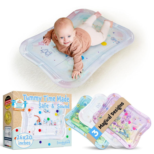 Tummy Time Water Mat for Babies Sensory Baby Water Play Mat Award-Winning