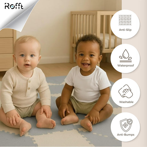 72 64 64 inch 28,4 Little fun times Play Mat for Baby Large Pieces, Assembled Total x SqFt, Interlocking Floor Puzzle