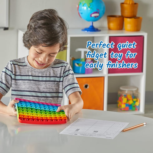 hand2mind Hundred Board Sensory Bubble Popper, Math Manipulatives for Kids, Fidget Toys, Classroom Supplies