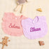 Van Fan & Shi Monogrammed Personalized Embroidered Baby Bib pure Cotton Muslin with Name, Customed Baby Girl Soft Bib