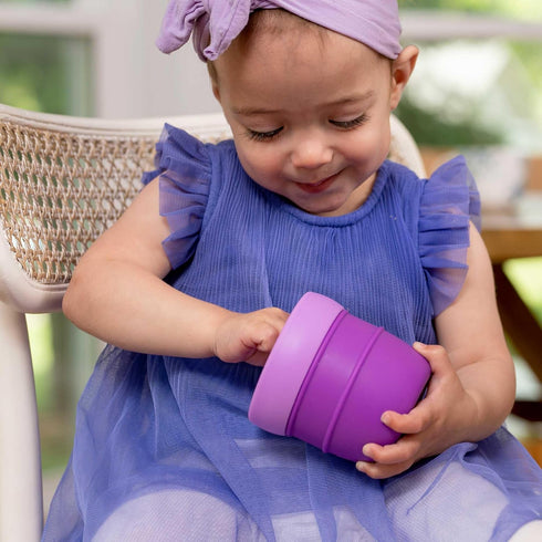 Easy Learn Drink and Snack Set – Toddler Straw Learning Cup, Silicone Baby Cup, Training Straw Cup for Baby + Toddler