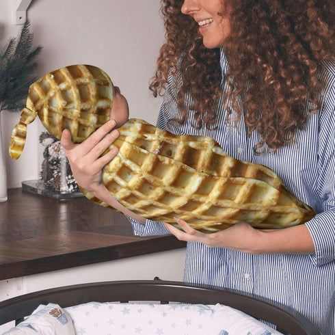 Qiohoey Wafels Funny Food Newborn Baby Swaddle Blanket with Beanie Hat Baby Receiving Blanket Soft Baby Sleep Sack Baby