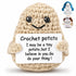Crochet Potato Potato Stuffed Animal 3.14" x 2.36" with Yarn Texture, Includes