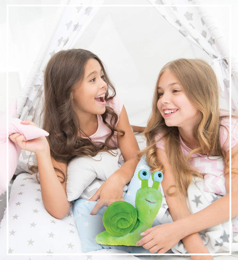 DolliBu Green Snail Plush - 7 Inch Realistic Stuffed Animal Snail Toy for Kids and Adults