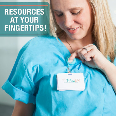 Badge Guru 2.0 by Tribe RN - 49 Nursing Reference Cards for Med School and Nursing School Students