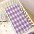 Flradish Cozy 27 39 Purple Gingham Crib Sheets for Boys or Girls,Stretchy Fitted Soft Breathable Crib Sheet
