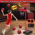Kids Basketball Hoop Adjustable Height 3.5FT-6.2FT, Indoor & Outdoor with Scoreboard & LED for Ages 3-8