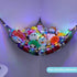 Hammock (Pack 1) Unicorn Castle Stuffed Animals Net or Kids Toy Storage Organizer with LED Light Hanging Corner Stuffed