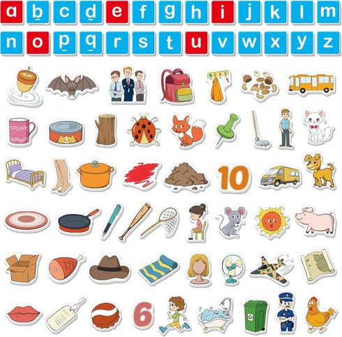 CVC Word Games, Magnetic Letters for Kids, Fridge Magnets for Toddler Alphabet Learning, Educational Toys for 3 Year Old
