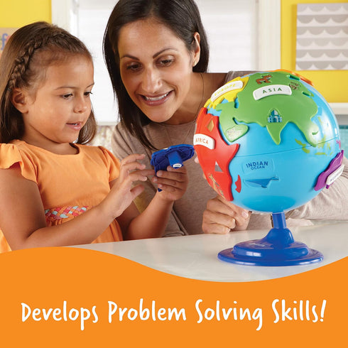 Learning Resources Puzzle Globe - 14 Pieces, Educational Earth Globe for Kids, Preschool Learning Toys for Ages 3+
