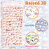 Jactales 600+ 3D Set Case-Removable-6 Cute Mini Puffy Stickers-Small Tiny Micro Bulk Sticker for Kids Girls